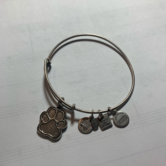 Alex and Ani Silver Paw Print Bracelet 2014 - Picture 1 of 2